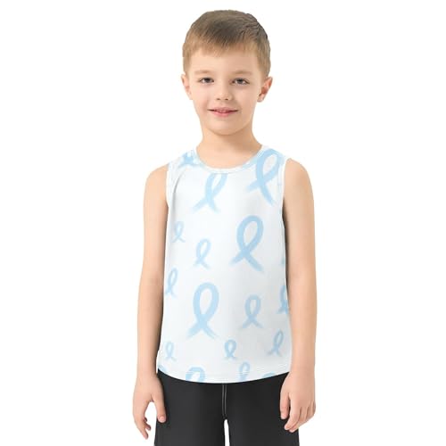 31qcLMONQL.jpg Blue Prostate Awareness Ribbon Boys Tshirts Tank Tops Sleeveless Toddler Vest Athletic Tops for Running Beach Swim 3T