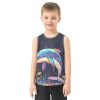 411qzm458-L.jpg Cute Dolphin Children Athletic Tank Top Sleeveless Toddler Vest Kids Shirt for Gym Swim Beach Outdoor 3T