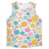 4141EzlM3YL.jpg Cartoon Colorful Pink Dots Circle Tank Tops for Boys Sleeveless Teens Vest Kids Shirts for Basketball Sports Beach 3T