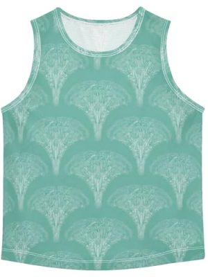 Leaves Tank Top for Children Sleeveless Summer Vest Tee Active Shirts for Outdoor Beach Fitness Work Out 3T