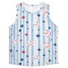 415el5NNxL.jpg Blue Stripes Baseball Boy Athletic Tank Tops Sleeveless Toddler Vest Kids Muscle Shirts for Beach Travel Sports 3T