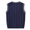416vIF0nhDL.jpg Girls Boys Kids Knit Sweater Vest Casual Loose Sleeveless V-Neck Pullover Preppy Knitted Sweater Vest Fall Winter Tops