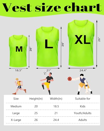 417Q35wYunL.jpg 1/6/12/24/48 PCS Custom Pinnies Youth Team Sports Kids Personalized Vest in Basketball Jerseys,Add Logo/Name/Number