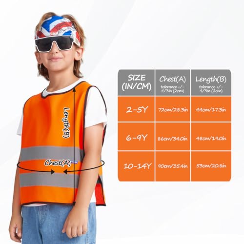 41Dxuj3V8L.jpg kids High Vis Reflective construction Safety vest