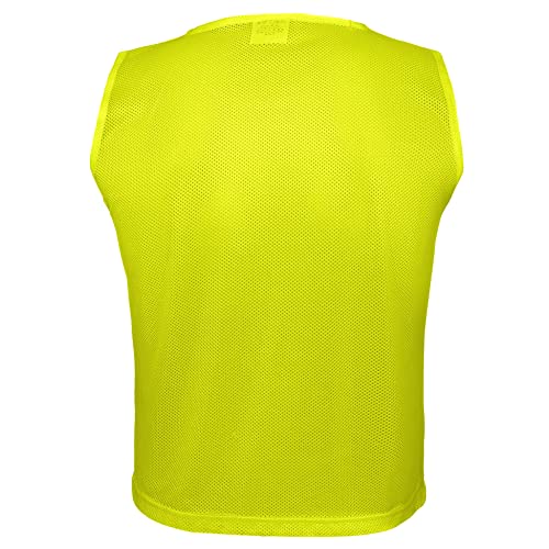 12 pcs Duramesh Pinnies/Scrimmage Vest - Kids Youth and Adult Pinnies, Numbered Penny Jerseys for Soccer
