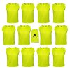 12 pcs Duramesh Pinnies/Scrimmage Vest - Kids Youth and Adult Pinnies, Numbered Penny Jerseys for Soccer