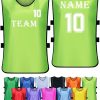 41cLStMx0L.jpg Custom Pinnies Youth Team Sports Kids Personalized Vests for Basketball Practice Jerseys,Add Logo/Text/Number