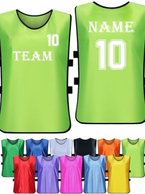 Custom Pinnies Youth Team Sports Kids Personalized Vests for Basketball Practice Jerseys,Add Logo/Text/Number