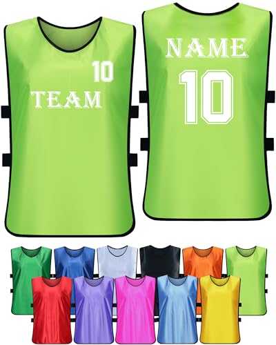 41cLStMx0L.jpg Custom Pinnies Youth Team Sports Kids Personalized Vests for Basketball Practice Jerseys,Add Logo/Text/Number