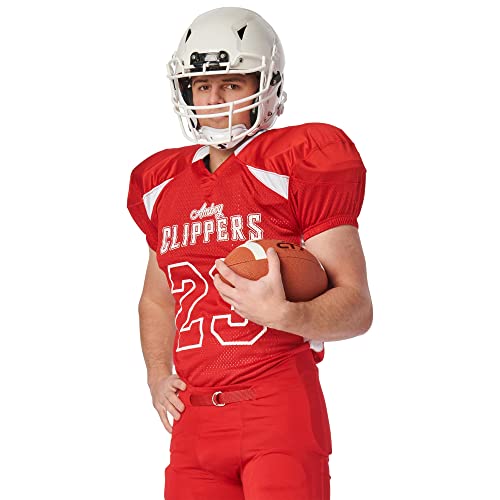 41cYX5aYoKL.jpg Boys' Huddle Stretch Polyester Dazzle Youth Football Game Jersey