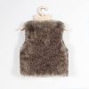 41dHOZu-blL.jpg Little Girls Solid Faux-Fur Villus Fleece Vest Jacket Winter Stylish Thick Warm Waistcoat 1-6 Years