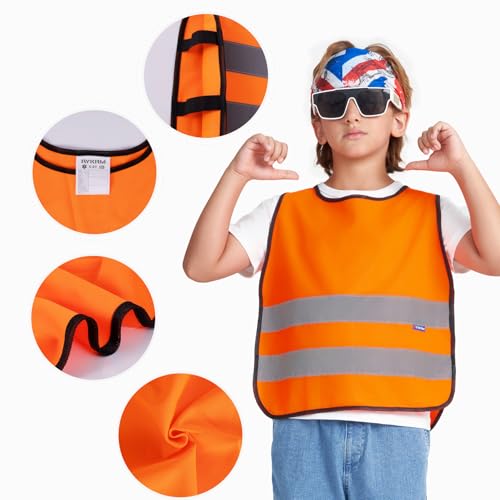 41kXTnYTidL.jpg kids High Vis Reflective construction Safety vest