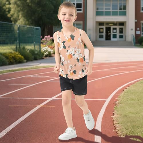 41mGQZQP6RL.jpg Cute Serviceberry Fruit Peach Boys Tank Tops Sleeveless Casual Vest Tees Active Shirts for Outdoor Beach Work Out 3T