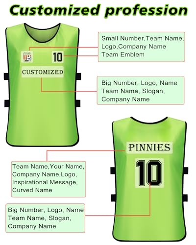 41ndV7ZgBJL.jpg Custom Pinnies Youth Team Sports Kids Personalized Vests for Basketball Practice Jerseys,Add Logo/Text/Number