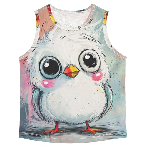 41oxjhAy5zL.jpg Cartoon Cute Bird Tank Tops for Boys Sleeveless Toddler Vest Toddler Tank Undershirt for Beach Swim Work Out 3T