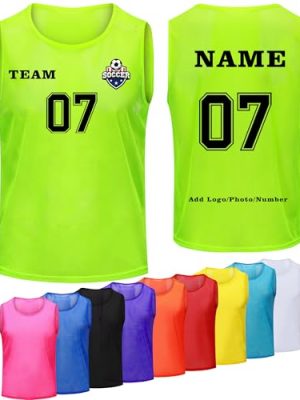 1/6/12/24/48 PCS Custom Pinnies Youth Team Sports Kids Personalized Vest in Basketball Jerseys,Add Logo/Name/Number