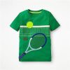 41uM-RXW1-L.jpg Toddler Sport Tshirt Kids Basketball Tennis Printed Shirts Summer Crewneck Tops Little Boys Girls Soft Cotton Boys' Tops