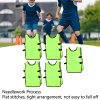 5177B4xylL.jpg 5 Pcs Training Vest Universial Round Neck Soccer Pennies 22x13.7 Inch Fabric Basketball Athletic Pinnies Football Bibs for Kids,