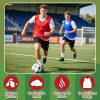 Red Pinnies Soccer Pennies - Set of 6 Team Practice Jersey for Child Youth Teen Adult,Pennies for Sports Youth,Nylon Large Mesh