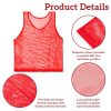 Red Pinnies Soccer Pennies - Set of 6 Team Practice Jersey for Child Youth Teen Adult,Pennies for Sports Youth,Nylon Large Mesh