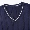 51MB30w8K8L.jpg Girls Boys Kids Knit Sweater Vest Casual Loose Sleeveless V-Neck Pullover Preppy Knitted Sweater Vest Fall Winter Tops