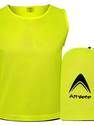 12 pcs Duramesh Pinnies/Scrimmage Vest - Kids Youth and Adult Pinnies, Numbered Penny Jerseys for Soccer