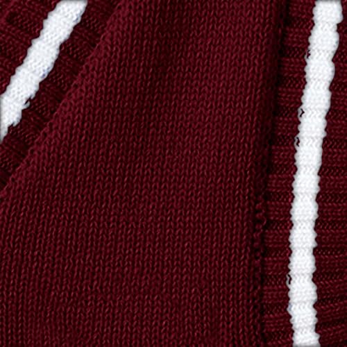 51XwI5HSOWL.jpg Kids Girls Sleeveless Knitted Sweater V Neck Pullover Ribbed Knit Cotton Vests Youth Boys Stylish School 𝗨nifom Top