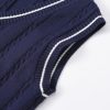 51ZNVrx39RL.jpg Girls Boys Kids Knit Sweater Vest Casual Loose Sleeveless V-Neck Pullover Preppy Knitted Sweater Vest Fall Winter Tops