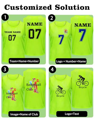 51i0GzrJO-L.jpg 1/6/12/24/48 PCS Custom Pinnies Youth Team Sports Kids Personalized Vest in Basketball Jerseys,Add Logo/Name/Number
