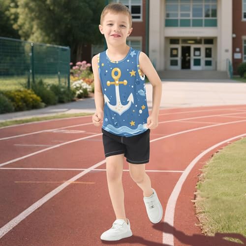 51lqSXRj7vL.jpg Cartoon Stars Ships Tank Tops for Boys Sleeveless Casual Vest Tees Toddler Boys Undershirts for Work Out 3T