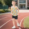 51orYXLW9lL.jpg Cute Yellow Duck Blue Pink Boys Athletic Tank Top Sleeveless Teens Vest Youth Sports Tshirts for Golf Swim Bike 3T
