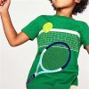 51vfY0AvOOL.jpg Toddler Sport Tshirt Kids Basketball Tennis Printed Shirts Summer Crewneck Tops Little Boys Girls Soft Cotton Boys' Tops