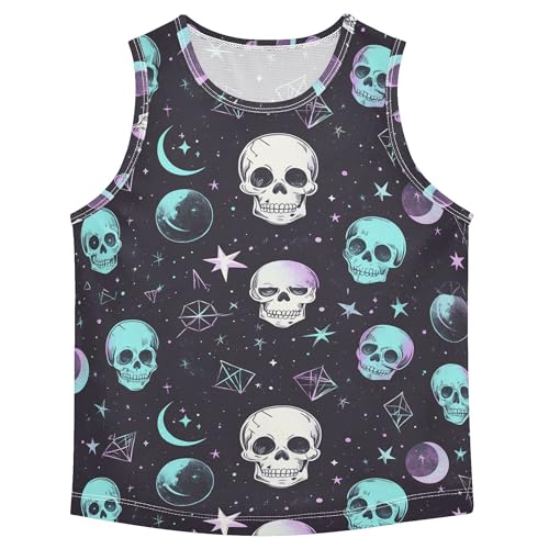 51vnSpSTxrL.jpg Cute Skulls Stars Boys Tank Top Sleeveless Kids Vest Kids Shirt for Workout Gym Fitness Cycling Swimming 3T